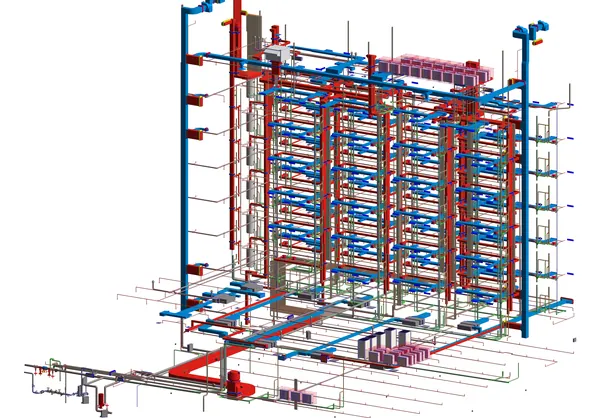 Mid-Rise MEP Coordination: Revit 3D model