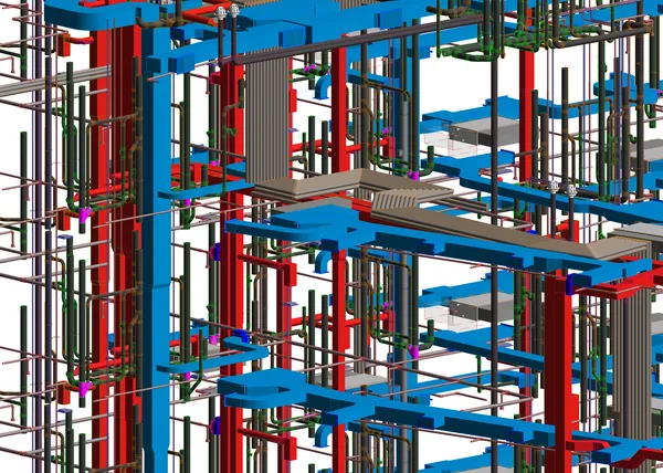 Ductwork & Piping Model: Revit 3D model
